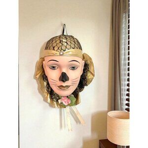 Brinn’s Ceramic Harlequin Head-Mardi Gras Wall Decor
